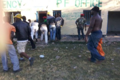 One of the clashes between Patriotic Front, the ruling party and opposition UPND cadres.