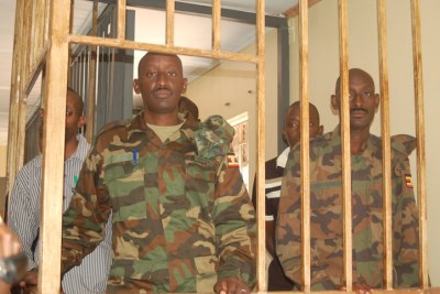 Some of the convicts in the Military Court Martial dock in 2015.
