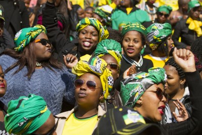 ANC supporters at a campaign rally ahead of the 2016 Local Government Elections.