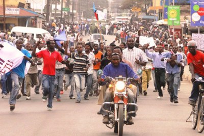Chadema supporters Arusha (file photo).