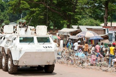 Intervention de la MINUSCA dans le quartier PK5 de Bangui après des affrontements