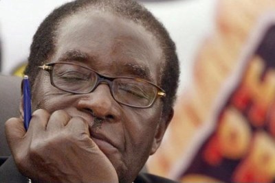 Robert Mugabe napping.