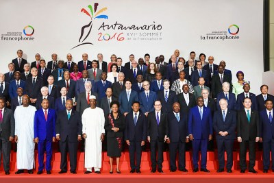 Photo de famille officielle du XVIème Sommet de la Francophonie