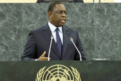 M. Macky Sall, Président de la République Sénégal à la tribune des Nations Unies