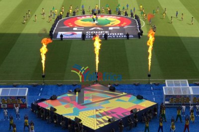 (Photo d'archives) - Ouverture de la cérémonie officielle de la #CAN2017 dans un stade quasiment vide