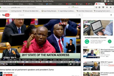 Le discours à la nation du président sud-africain, interrompu à plusieurs reprises par Julius Malema chef des Combattants pour la liberté économique (EFF en anglais).