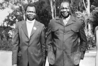 Calm before the storm. Archbishop Luwum (left) with president Idi Amin before the murder.