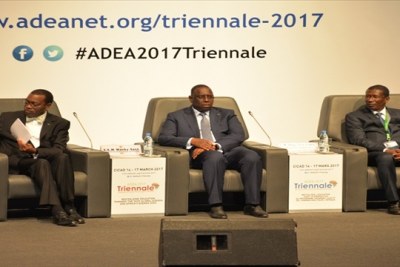 Jeudi 16 mars 2017. Dakar. Triennale 2017 de l`Association pour le développement de l`éducation en Afrique (ADEA) au Centre international de conférence Abdou Diouf de Diamniadio (CICAD) sous le haut patronage du président Macky Sall.