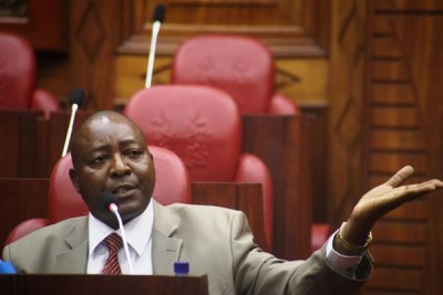 Mugo Njeru before the National Assembly’s Lands Committee, which is investigating National Land Commission boss Muhammad Swazuri over alleged corruption. PHOTO | JEFF ANGOTE | NATION MEDIA GROUP