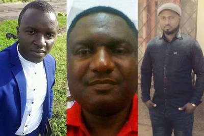 Journalists who faced a military tribunal for covering protests and unrest in Cameroon’s English-speaking regions. They were freed under a presidential decree.