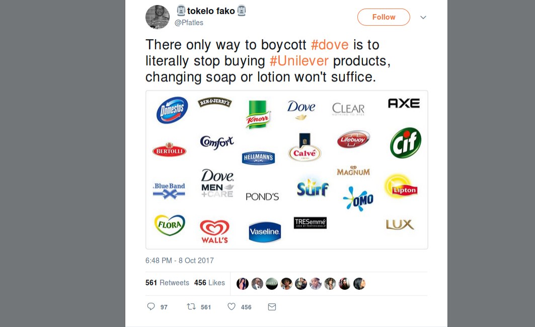 PhotoEssay » Call for Dove Boycott Despite Apology Over Advert