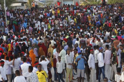 Somalian took to the street to protest against Al-Shabaab attack