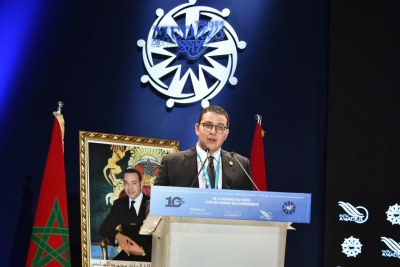 M. Brahim Fassi Fihri, président de l’Institut Amadeus, lors de l'ouverture officielle des MEDays 2017, le mercredi 8 novembre à Tanger