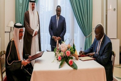 En visite au Sénégal, l’Emir Cheikh Tamim Ibn Hamad Al-Thani a été accueilli, hier, par le président de la République, Macky Sall