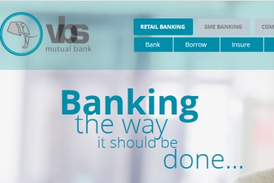 The VBS Mutual Bank website (file photo).