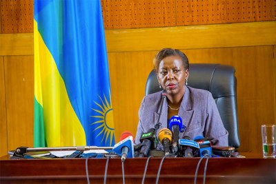 La ministre rwandaise des Affaires étrangères, Louise Mushikiwabo