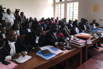 The age limit petition hearing at the Mbale High Court in Eastern Uganda.