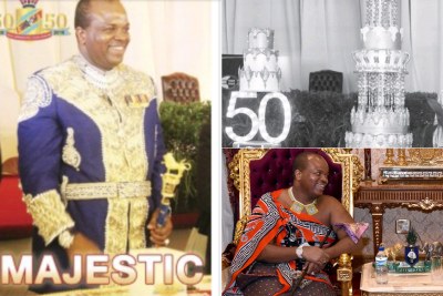 The Observer samedi a rapporté que le gâteau d'anniversaire du roi Mswati III était 