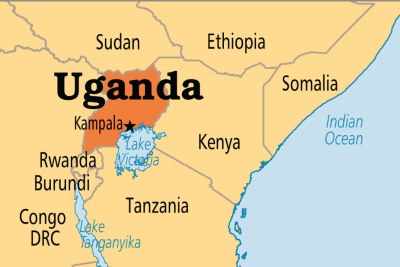Uganda map.
