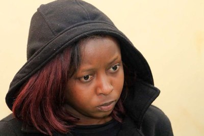 Citizen TV journalist Jackie Maribe when she was arraigned in Kiambu on October 1, 2018 over the murder of Monica Kimani.