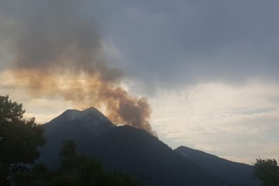The mountain fire near George.