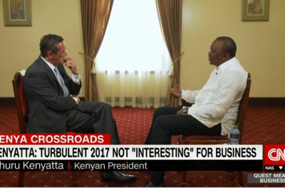 Richard Quest interviewed Kenyan President Uhuru Kenyatta.