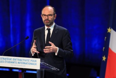 Le Premier ministre Edouard Philippe lors de la présentation du plan «Stratégie d'attractivité pour les étudiants internationaux» le 19 novembre 2018.