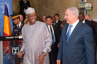 Idriss Deby et Benjamin Netanyahu dimanche à Jérusalem