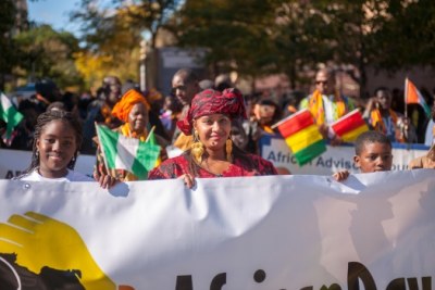 Manifestations de rue lors de la Journée de l’Afrique à New York.