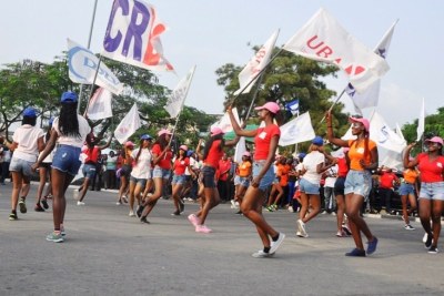 Procession at the flag-off of the final dry run of the Calabar Carnival in Calabar, Cross River State.