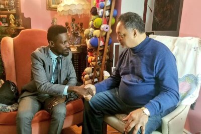 Bobi Wine meets with Civil Rights Movement in the United States Rev Jasey Jesse Jackson Sr.