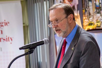 Tibor Nagy, United States Assistant Secretary for the Bureau of African Affairs, delivers his keynote address at Carnegie Mellon University yesterday.