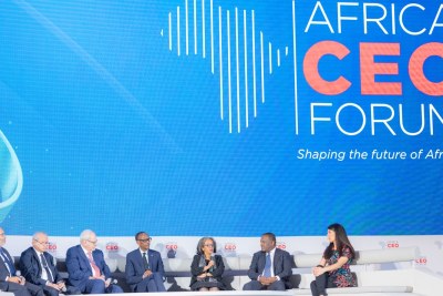 Panel d'ouverture de l'Africa CEO Forum à Kigali