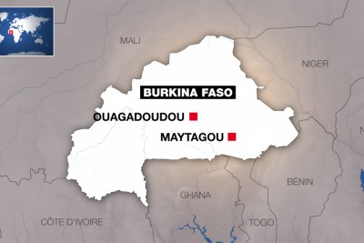 Localisation de Maytagou, au Burkina Faso.