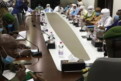 Les militaires du Comité national pour le salut du peuple ont consulté les groupes armés signataires de l’accord de paix sur la poursuite de l’application de l’accord et sur les modalités de la transition politique au Mali, le 1er septembre 2020.