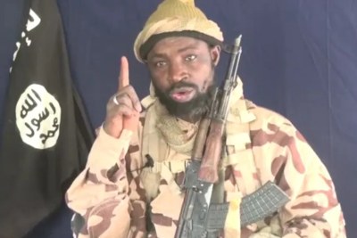 Boko Haram  leader Abubakar Shekau appearing in a propaganda video