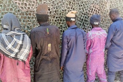 Some surrendered Boko Haram militants in Borno.