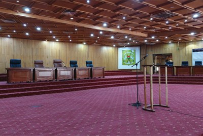 Salle d'audience pour le procès Thomas Sankara au Burkina Faso