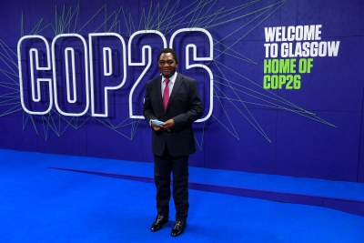 Hakainde Hichilema, President of Zambia, arriving at the COP26 World Leaders Summit of the 26th United Nations Climate Change Conference in Glasgow, November 1, 2021 (file photo).
