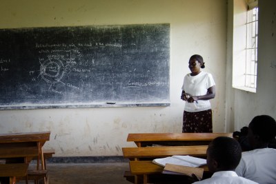 A secondary school classroom in Nakivale Settlement in Uganda (file photo).