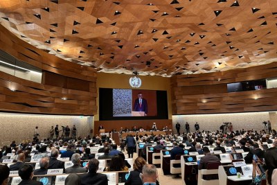 Day two of the World Health Assembly #WHA75 in Geneva.
.