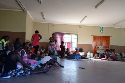 Flood victims in the Zwelisha Community Hall, north of Durban (file photo).