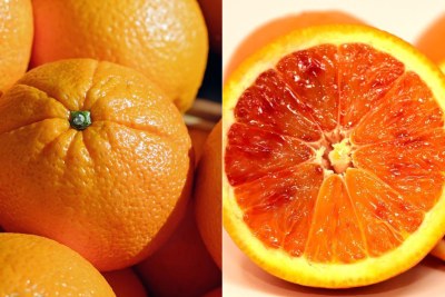 Midknight oranges left, blood oranges, right (file photo).