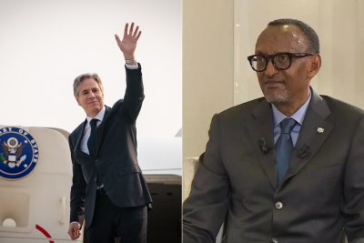 Rencontre Anthony Blinken et Paul Kagame à Kigali.