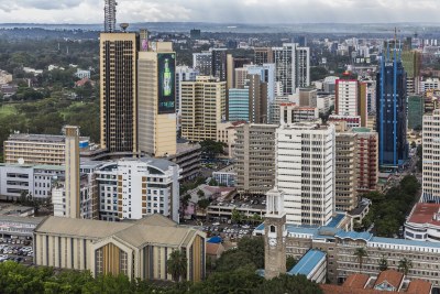 Le centre-ville de Nairobi, Kenya depuis le Kenyatta International Conference Centre en 2015.(photo d'archives)