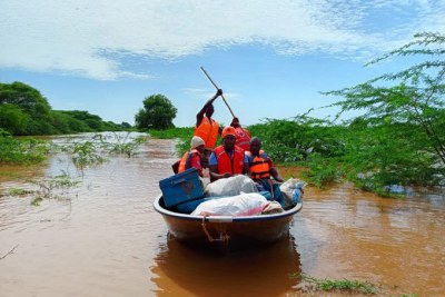 This is Konoramadha in Saka, Tana River County, where we have rescued 16 people marooned by floodwaters.