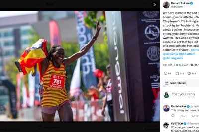 Ugandan marathon runner Rebecca Cheptegei died in Kenya after being attacked and set on fire, allegedly by her former boyfriend.