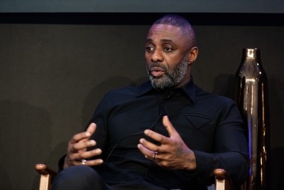 Idris Elba speaking at the World Economic Forum Annual Meeting 2023 in Davos-Klosters, Switzerland (file photo).